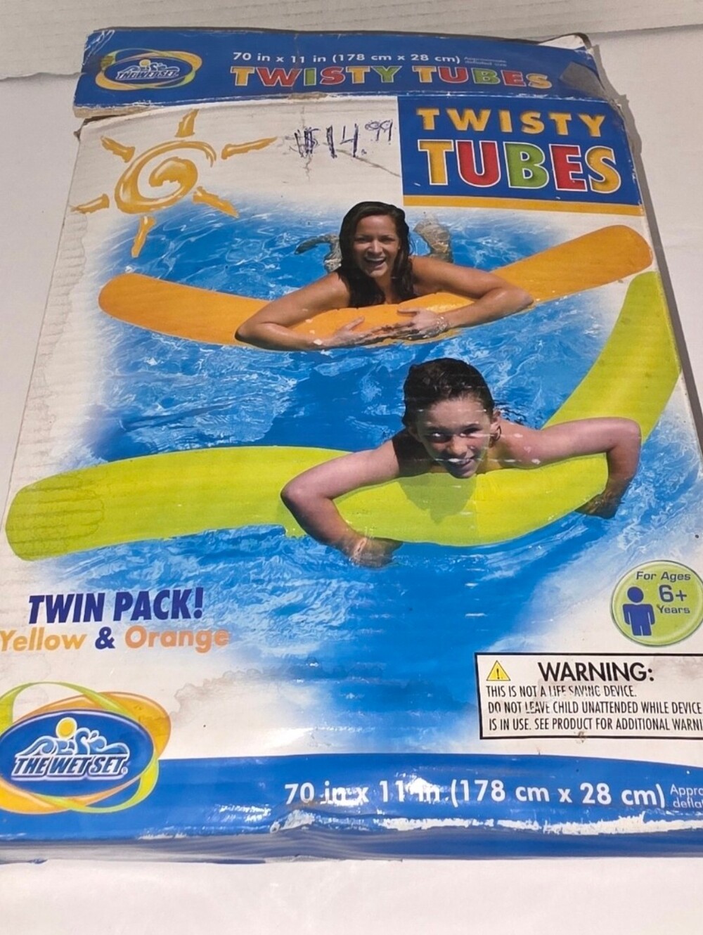 Intex The Wet Set Twisty Tubes Twin Pack 2009 Open Box Item New & Unused